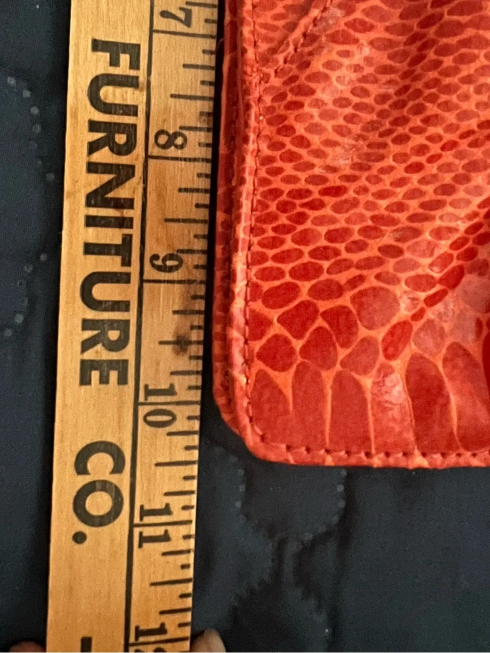 Nine West Orange Textured Bow Clutch